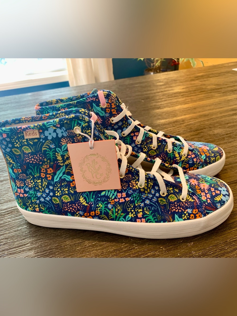 Keds NWT Rifle & Co High-Top Sneakers with Multicolor Floral Print